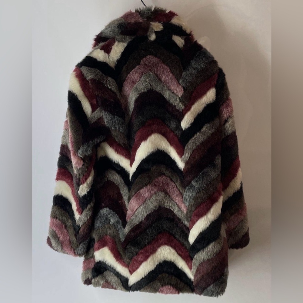 Dance & Marvel Multicolor Retro Faux Fur Jacket - Picture 3 of 8